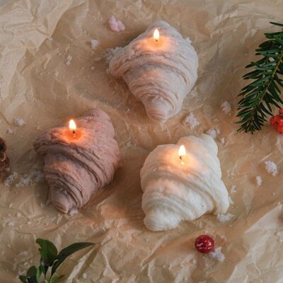 Croissant Shaped Candle
