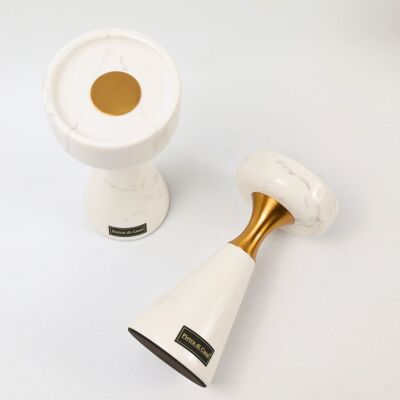 HOUINAKOLU Candle Holder - White| New| Handcrafted