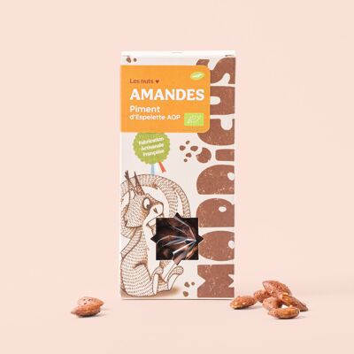 Almendras asadas de aperitivo - Pimiento de Espelette DOP