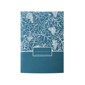 Carnet ligné A5 - Cahier de note vert/bleu - papeterie fleurie Collection Dionys 4