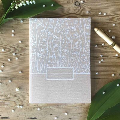LILY A5 lined notebook - floral notebook - Original stationery