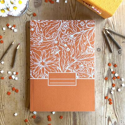 MAGUY A5 lined notebook - 120 pages - Floral illustration notebook