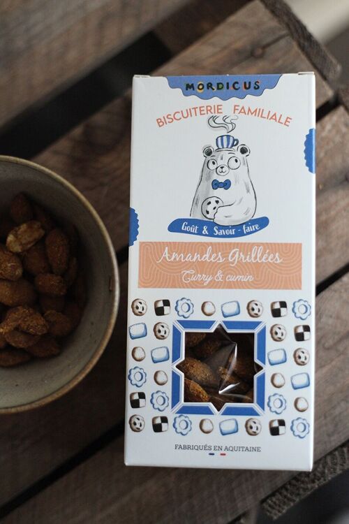 Amandes apéritives grillées - Curry & Cumin