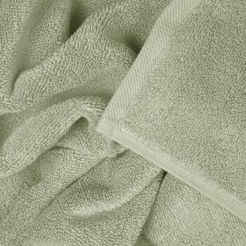 Serviettes de luxe en coton égyptien zéro torsion - Vert sauge 2