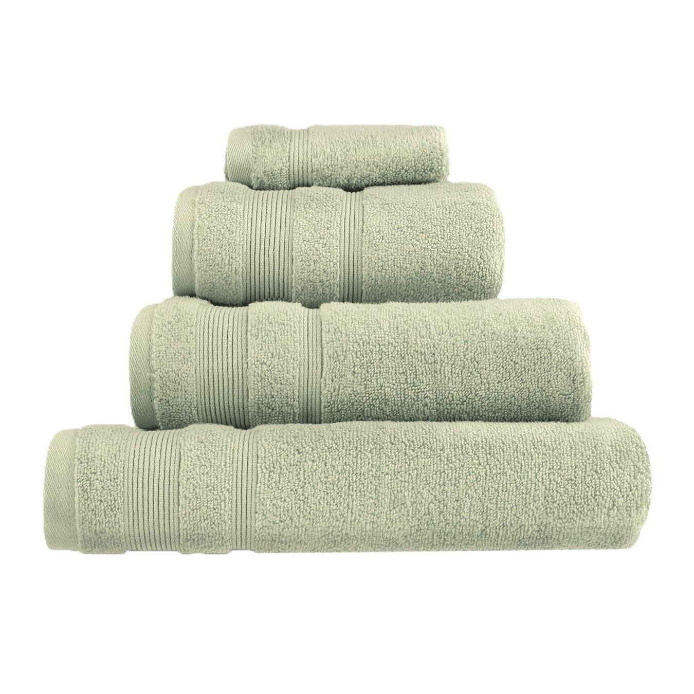 Luxuriöse Zero Twist-Handtücher aus ägyptischer Baumwolle – Salbeigrün