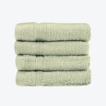 Serviettes de luxe en coton égyptien zéro torsion - Vert sauge 6