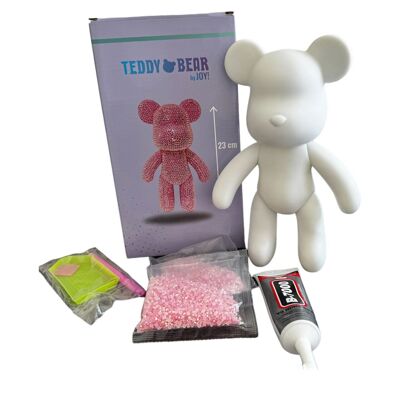 Complete 5d diamond painting kit - Light Pink Crystal Teddy Bear