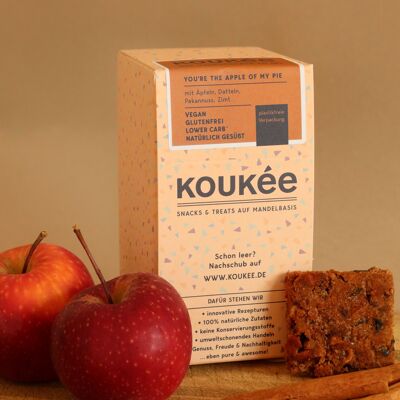 KOUKÉE - el snack de almendras para llevar - caja de 10 ERES LA MANZANA DE MI PIE