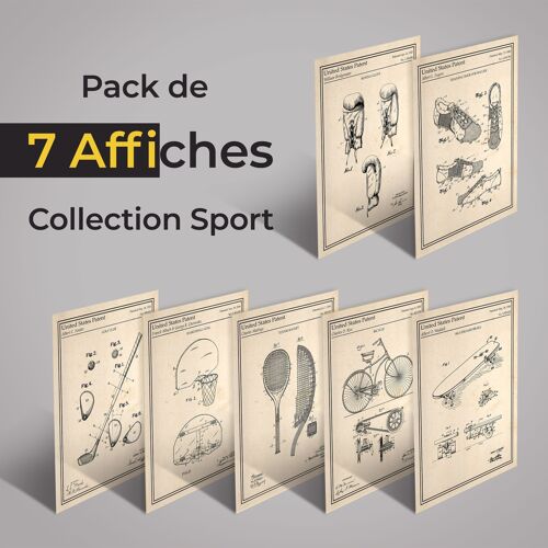 Pack de 7 affiches - Sport