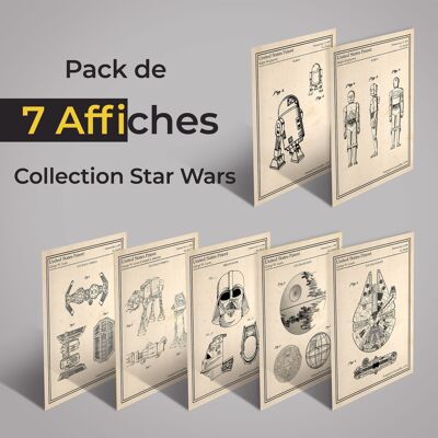 Pack de 7 carteles - Star Wars