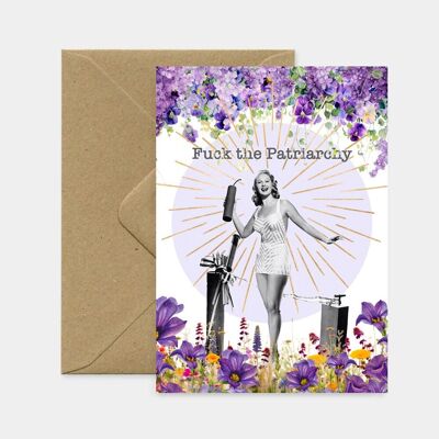 Greeting card "Fuck the patriarchy"