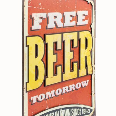 3D-Gemälde Free Beer Tomorrow