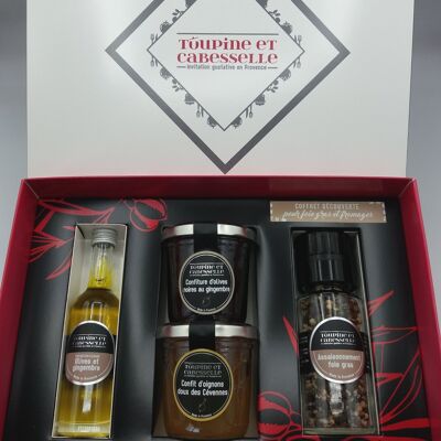 Coffret découverte pour foie gras et fromages