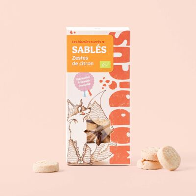 Sablés sucrés BIO - Zestes de citron