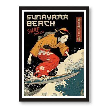 Affiche Geisha surfista 2