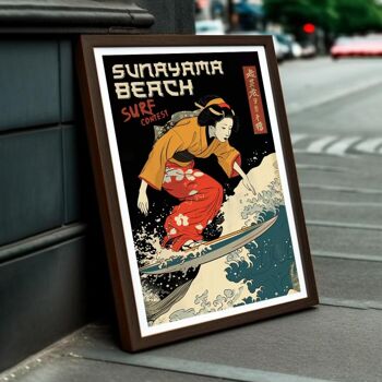 Affiche Geisha surfista 3