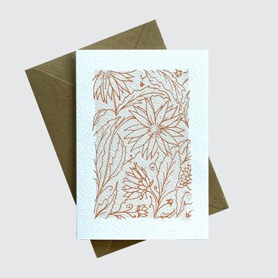 Maguy flowered card + envelope - stationery