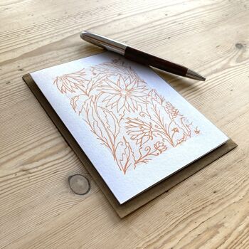 Carte fleurie Maguy + enveloppe - papeterie 3