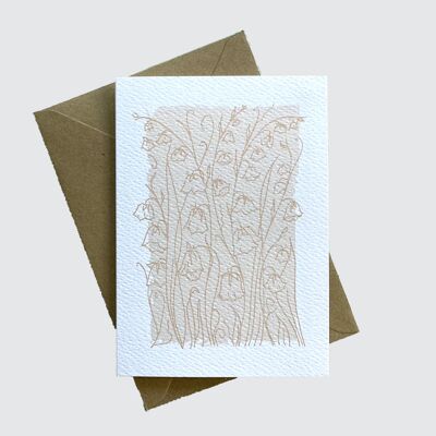 Lily of the valley card + envelope - correspondence