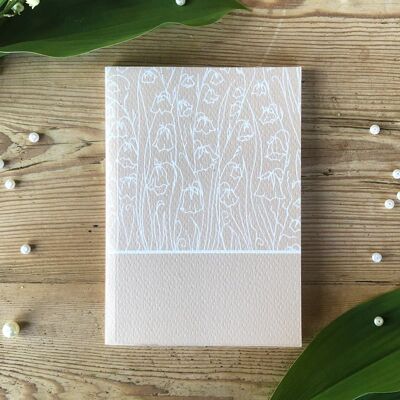 LILY A6 notebook, floral - travel notebook 48 blank pages