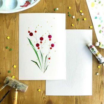 4 Tableaux à coloriser - Le Pouvoir des Fleurs 2