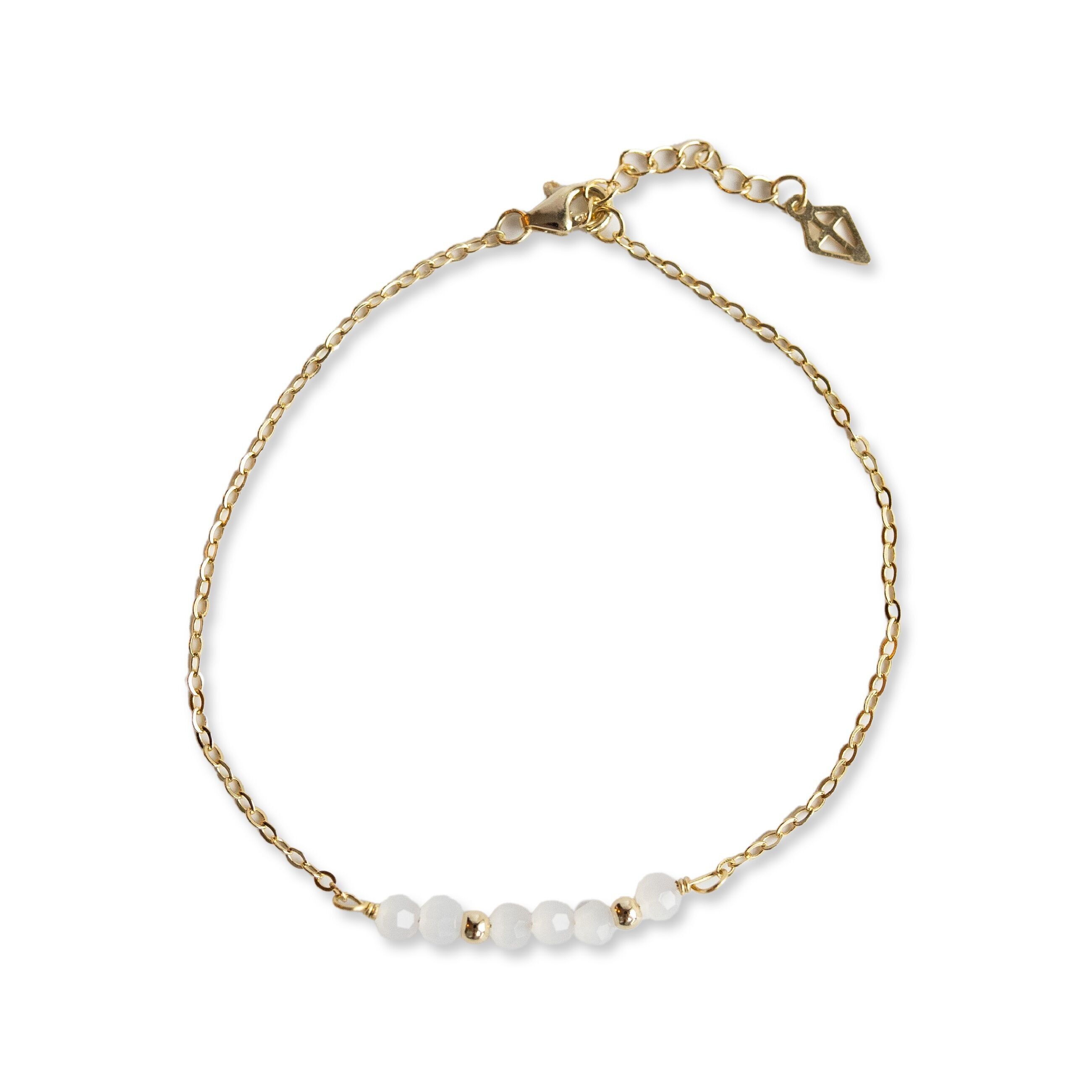 Bracciale in argento aquilone di carta placcato oro 19,5 cm - Pearl Mama