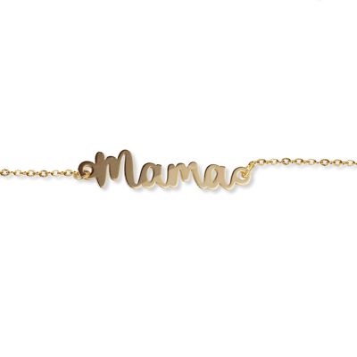 Pulsera cometa de papel plateada bañada en oro 19,5cm - Mama font