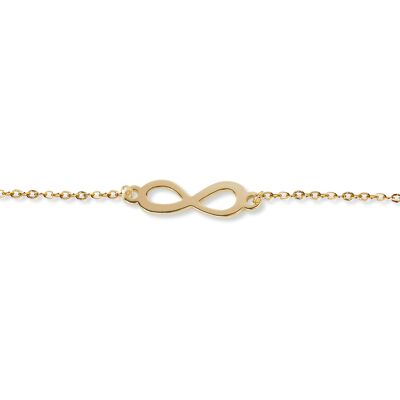 Paper kite silver bracelet gold plated 19,5cm - infinity