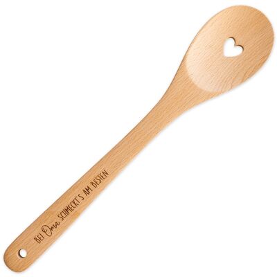 Wooden cooking spoon - beech - with engraving Grandma Set 02
