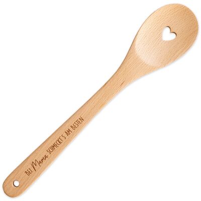 Wooden cooking spoon - beech - with engraving mother set 01