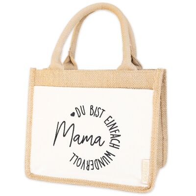 Jute bag Mom you are wonderful Set 01