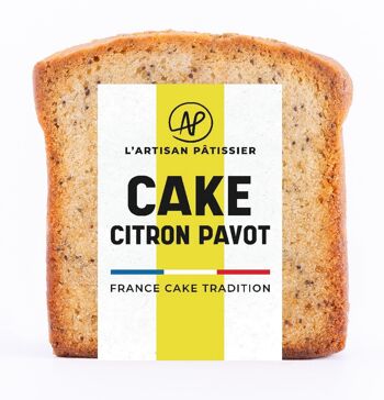 Tranche Cake Citron pavot - Artisan Pâtissier