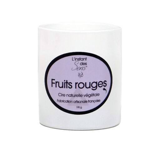 BOUGIE PARFUMEE FRAGRANCE FRUITS ROUGES - 190G - VERRE BLANC