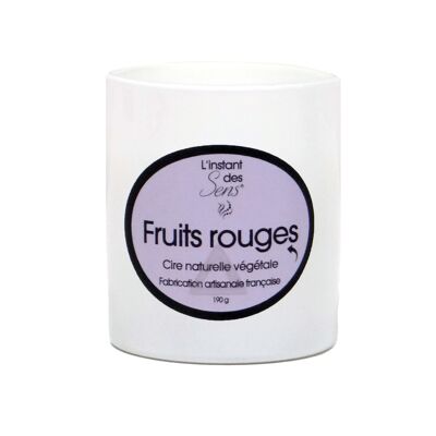 SCENTED CANDLE RED FRUIT FRAGRANCE - 190G - WHITE GLASS