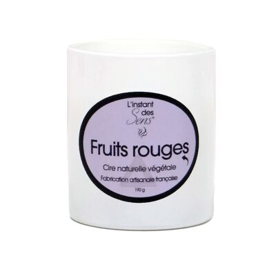 VELA PERFUMADA FRAGANCIA DE FRUTOS ROJOS - 190G - CRISTAL BLANCO