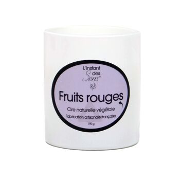 BOUGIE PARFUMEE FRAGRANCE FRUITS ROUGES - 190G - VERRE BLANC 1