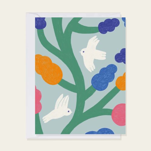 Peace birds - Greeting card (folded)