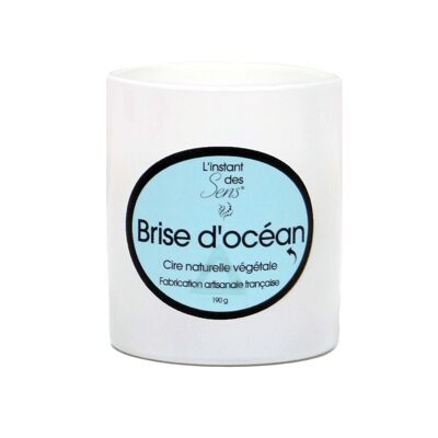 OCEAN BRISE FRAGRANCE SCENTED CANDLE - 190G - WHITE GLASS