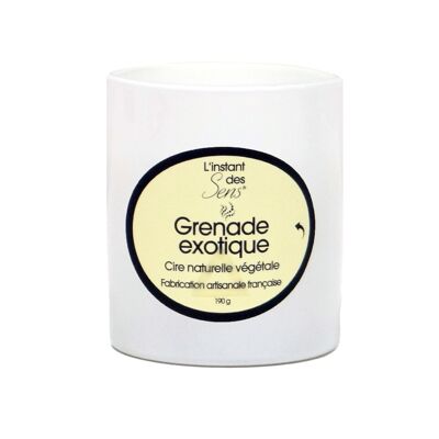 SCENTED CANDLE EXOTIC POMEGRANATE FRAGRANCE - 190G - WHITE GLASS