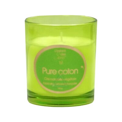 SCENTED CANDLE PURE COTTON FRAGRANCE - 190G - ANISE GREEN TINTED GLASS