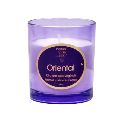 ORIENTAL FRAGRANCE SCENTED CANDLE - 190G - VIOLINE TINTED GLASS