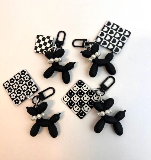 Dog Balloon keychain | Black/White | 4 variants