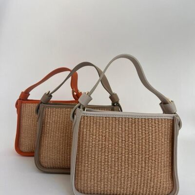 Bag 'Anke' | Leather & Raffia | Several colors