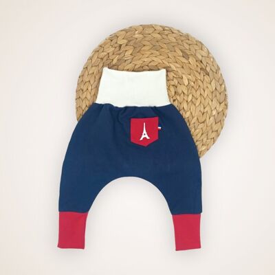 Evolutionary harem pants for baby - Paris tricolor