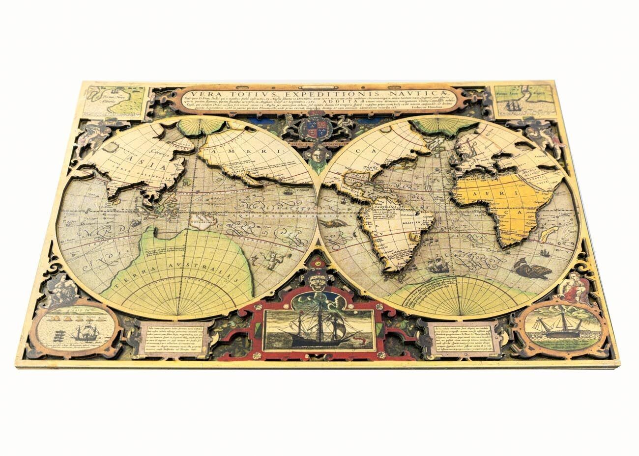 Mappa 3D pittura vintage