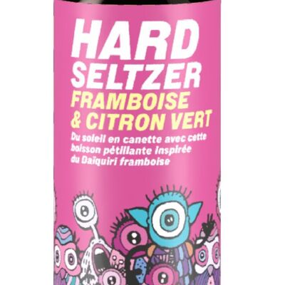 Hard Seltzer Raspberry Lime can 44CL