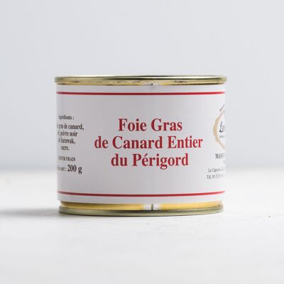 Foie gras d'anatra intero della Dordogna scatola rotonda 200g medaglia d'oro 2024