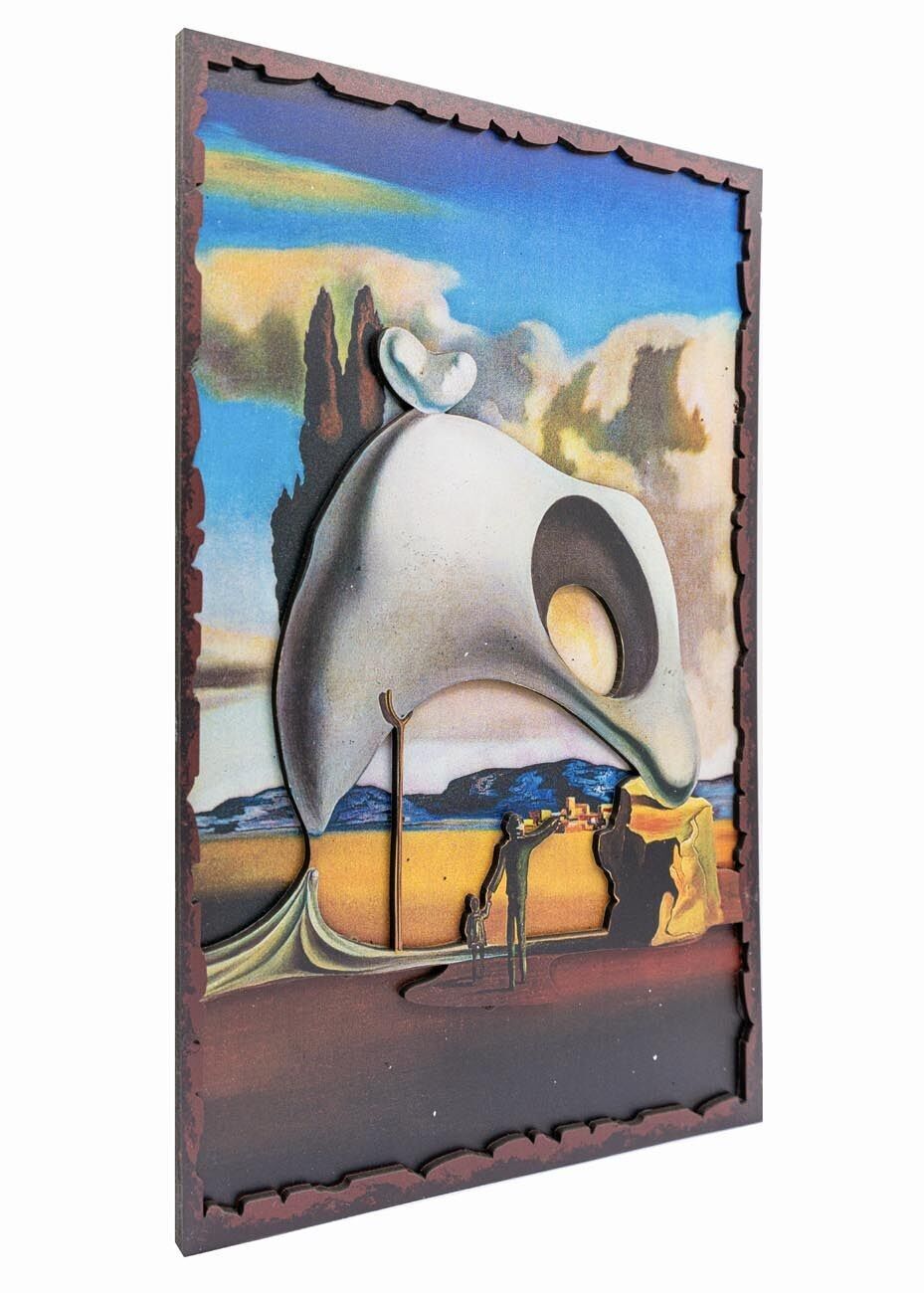 Rovine ataviche di pittura 3D dopo la pioggia