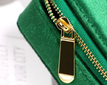 Boîte à bijoux et boîte à bagues en velours vert - Vert émeraude 10