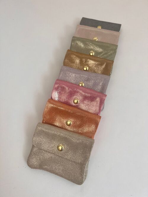 Suede purse 'Blush glitter' | 100% Suede | Meerdere kleuren